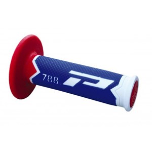 HANDLE BAR GRIPS 788 WHITE/BLUE/RED